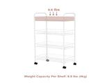 Rolling 4-Tier Metal Laundry Basket Cart, White, Adult 39300735