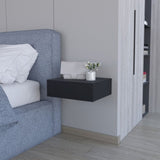 Vienna Floating Nightstand, Sleek Wall-Mounted Design with Spacious Drawer Storage B128P176115