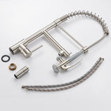 Commercial Kitchen Faucet Pull Down Sprayer Brushed Nickel,Single Handle Kitchen Sink Faucet W1932P172291