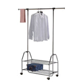 Chrome Metal Clothes Rack Extendable Bar B091P340572
