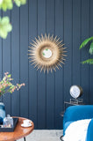 28.3" in Retro Design Gold Sunburst Metal Wall Mirror Decorative Mirror for a Bedroom, Dressing W2078124328