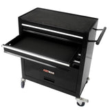 4 DRAWERS MULTIFUNCTIONAL TOOL CART WITH WHEELS-BLACK W110280935