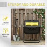 Tumbling Compost Bin Outdoor 360&deg Dual Chamber Rotating Composter 43 Gallon, Yellow W2225142616