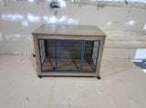 38.6" Dog Crate Furniture with Wheels for Small Dogs, Heavy Duty Dog Kennel Indoor with 2 Doors, W808P391671