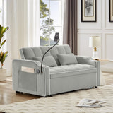 ZNTS 1 versatile foldable sofa bed in 3 lengths, modern sofa sofa sofa velvet pull-out bed, adjustable W2151127338