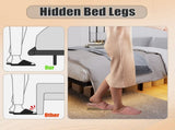 Queen Size Bed Frame , Heavy Duty Metal Bed Frame, Quick & Easy Assembly, LED light, No Noise, Black W311P416235