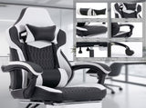 Gaming Chair with Footrest, High Back Gaming Chairs PVC Leather Ergonomic Office Gamer Chair W2367P288674