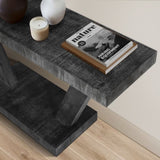 60 Inches Vintage Distressed Wood Entryway Bench with 2-Tier Solid Wood Veneer Storage Cabinet, W1445P287873