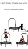 ZNTS 48" Foldable Mini Trampoline Max Load 300lbs, Fitness Rebounder with Adjustable Foam Handle, W2641P197706