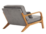 Low Arm Accent Chair - Light Gray Corduroy Upholstered Indoor Lounge Chair, Compact Single Seater 44914714