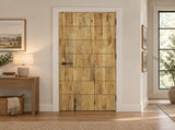 44 in. x 96 in. Hollow Core Weather Oak Stained Pine Wood Interior Door Slab B2763P615430