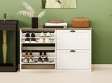 Shoe Storage Cabinet with 4 Flip Drawers, Freestanding Cabinet Organizer with Adjustable Shelf, W282P510222