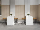 29.5" Metal Frame Backless Bar Stools for Kitchen/Bar, 2PCS, Rustic Brown 77042167