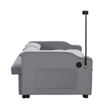 Modern Velvet Loveseat Futon Sofa Couch w/Pullout Bed,Small Love Seat Lounge Sofa with adjustable W311P264374