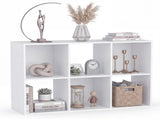 6 Cube Storage Organizer, Open Corner Bookshelf with Removable Back Panels for Living Room Bedroom 85728801