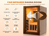 1090w Walnut Chilean Pine Single Mini Far Infrared Sauna Room W6315P540489