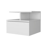 Augusta Floating Nightstand with 2-Tier Shelf and 1-Drawer B128P148656