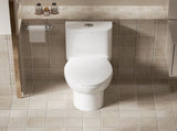 1.1/1.6 GPF Tornado Flush One-Piece Toilet with Comfort Chair Seat ADA Height 17",Powerful & Quiet W3192P412959