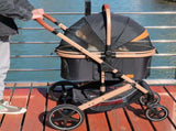 EchoSmile 4 in 1 Pet Stroller, Folding Lightweight Cat & Dog Stroller with Detachable Carrier, T2602P306354