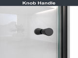 34"W x 72"H Frameless Circular Pivot Shower Door in Matte Black With 1/4" Thick SGCC Tempered W2813P340825