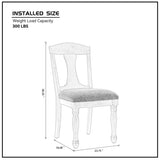 Wooden Frame Upholstered Dining Chairs set of 2,Mid Century Retro Chairs Comfor Kitchen Chairs for W2582P205329