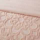 King/Cal King 3-Piece Tufted Cotton Chenille Medallion Duvet Cover Set B03597331