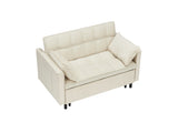 Modern velvet sofa, sofa pull-out bed, small love seat casual sofa with back, with pillow, pockets, 77444247