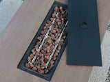 44" W x 25" H Outdoor Patio Propane Gas Fire Pit Table - 50,000 BTU High-temperature-resistant W2691P233033