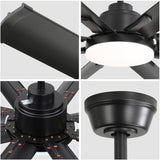 84 Inch Modern Large Design Ceiling Fans With Smart Remote Control 8 Fan Blades for Living Room W934P262458