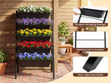 5-Tier Vertical Raised Garden Bed with Removable Planter Boxes & Drip Trays 82255358