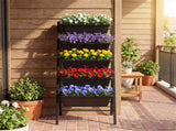 5-Tier Vertical Raised Garden Bed with Removable Planter Boxes & Drip Trays 82255358