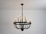 18-Light Chandelier Industrial Iron Candle Chandelier Modern Suspended Farmhouse Pendant Light W5008P479819