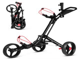 2-Step Folding Golf Cart - Durable Aluminum Frame with EVA Maintenance-Free Wheels 27263729