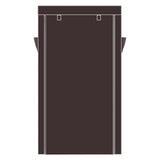 10 Tiers Shoe Rack with Dustproof Cover Closet Shoe Storage Cabinet Organizer Dark Brown 21202749