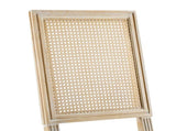 French Country Dining Chairs Elegant Cane Backrest & Upholstered Seats with Fluted Legs N767P263678D