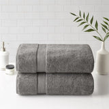 ZNTS 100% Cotton Bath Sheet Antimicrobial 2 Piece Set B03599339