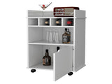 Hannah White 1-Door Bar Cart B062P175047