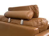 Tussio Saddle Tan Leather Loveseat W/5 Pillows B2726P457658