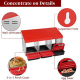 ZNTS 3 Compartment Roll Out Nesting Box with Plastic Basket, Egg Nest Box Laying Box Hens 82562663