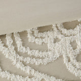 Tufted Cotton Chenille Medallion Comforter Set Taupe King/Cal King B03597176