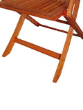 Foldable Patio Dining Set, 4 Folding Chairs, Indoor and outdoor universal, Teak W495P190465