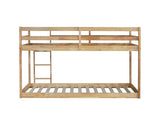 ZNTS Solid Wooden , Solid Rubber Wooden Twin over Twin Loft Bed with Ladder ,Upper and Bottom Bed W504P191652