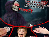6ft Halloweenations Outdoor Life Size Animatronics Grim Reaper with Chain, Sound-Actived Party 38266016