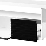White and Black High Gloss 3-Shelf TV Stand B062P209171