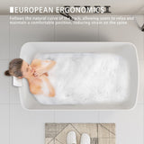 49'' Acrylic Freestanding Soaking Bathtub, Square-shape Japanese Soaking Hot Tub with Chrome W1573P210469