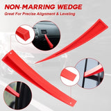 ZNTS Stainless steel long distance hook tool Automotive emergency door opening tool set Oval handle Red 20006513