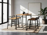 5-Piece Acacia Wood Garden Table and Chair Set 27156711