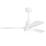 48 Inch Indoor Wood Ceiling Fan With Light 3 Solid Wood Blades Remote Control Reversible DC Motor W882P296770