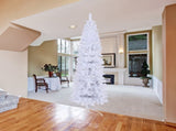 7.5FT White Slim Artificial Christmas Tree Includes Foldable Metal Stand--Not support self-pick up 03440975
