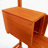Large Cat Enclosure with 5 Perches, 2 Condos and 1 Lockable Door, Orange W2181P160607